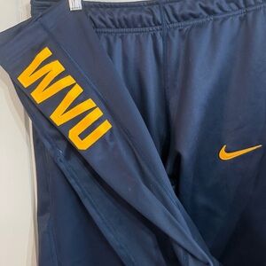 Nike WVU West Virginia University Track Pants Large Navy